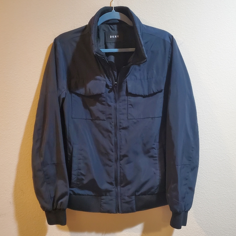 DKNY Men's Navy Blue Bomber / Windbreaker Jacket